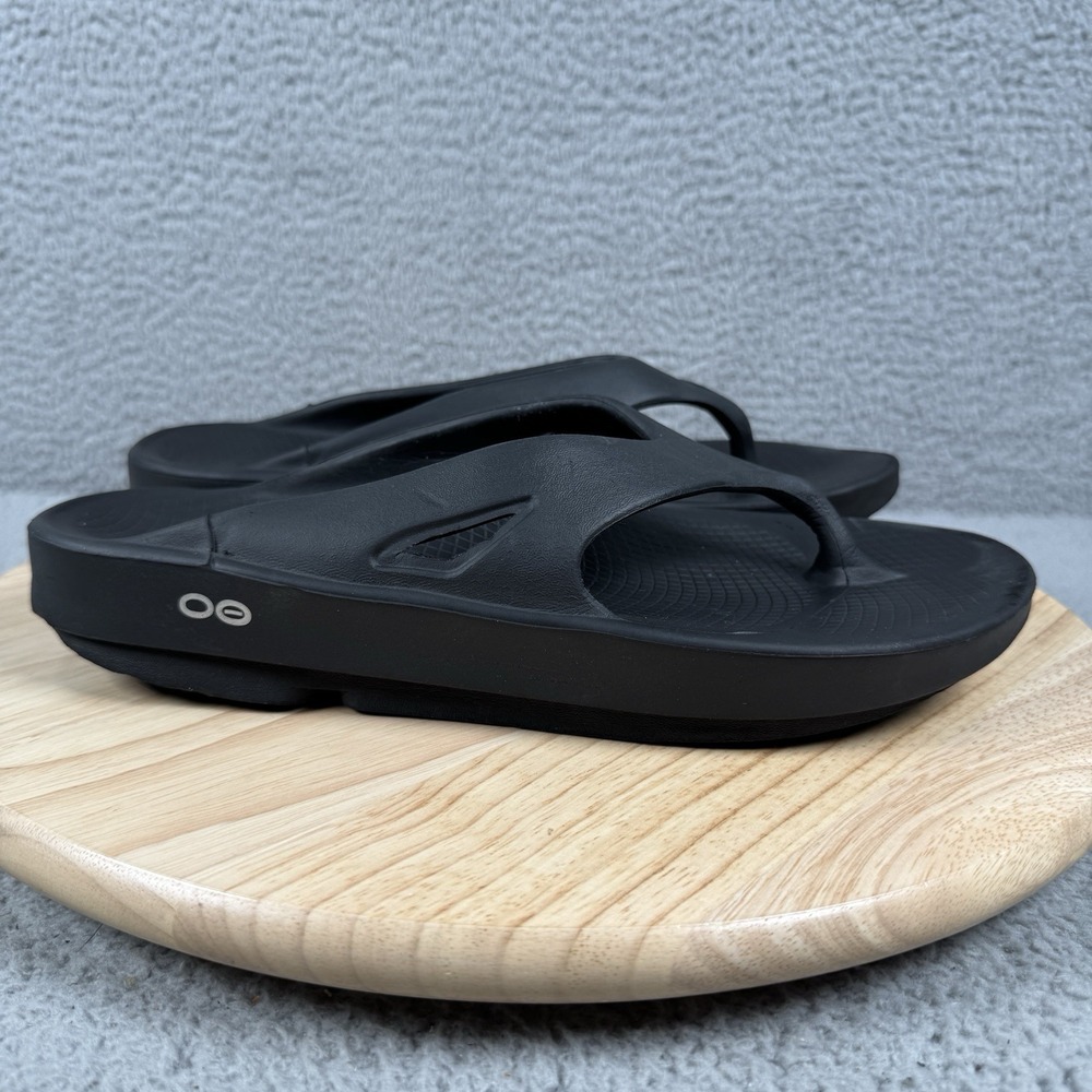 OOFOS Ooriginal Mens 8 Womens 10 Black Recovery Ortho Flip Flop Sandals Slides